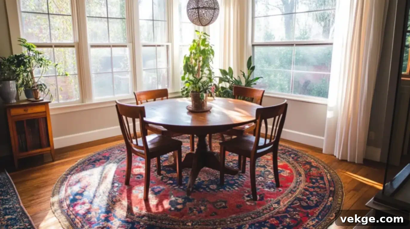 Vintage Persian Rug in a Parisian Dining Room
