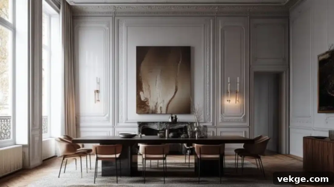 Minimalist Sculptural Art in a Parisian Dining Room
