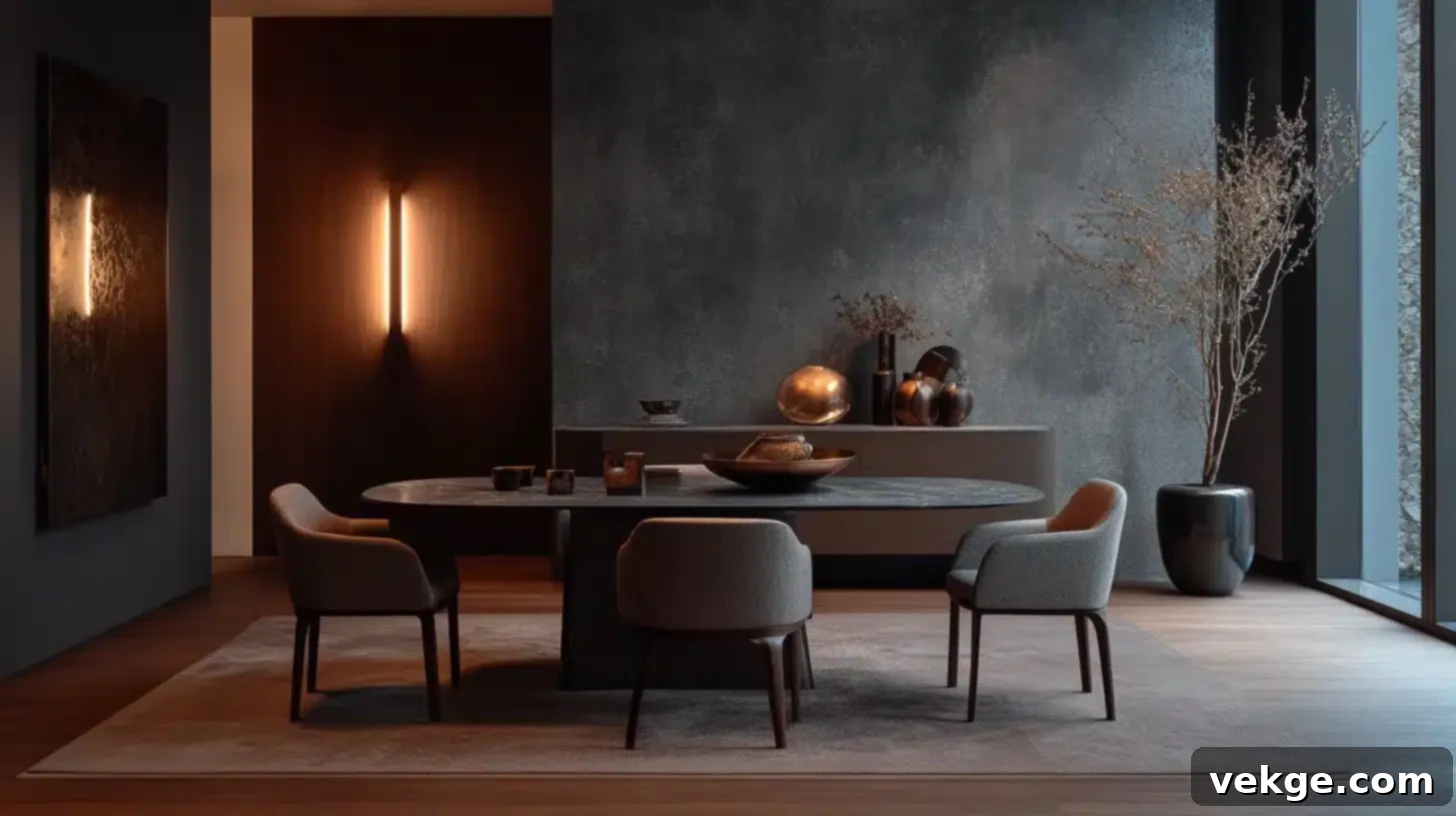 Monochromatic Color Scheme in a Parisian Dining Room