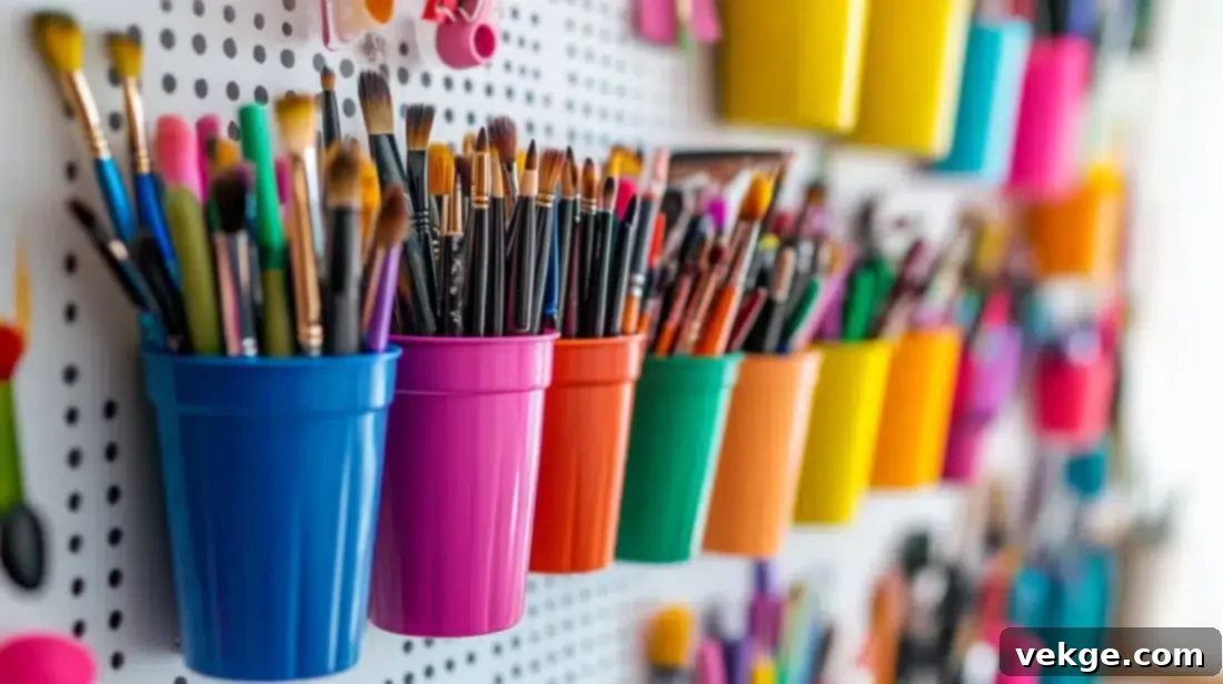 Plastic_Cup_Racks_on_Wall_for_Pens_and_Brushes