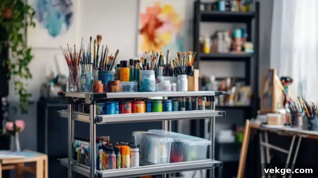 Rolling_Art_Cart_with_Adjustable_Shelves