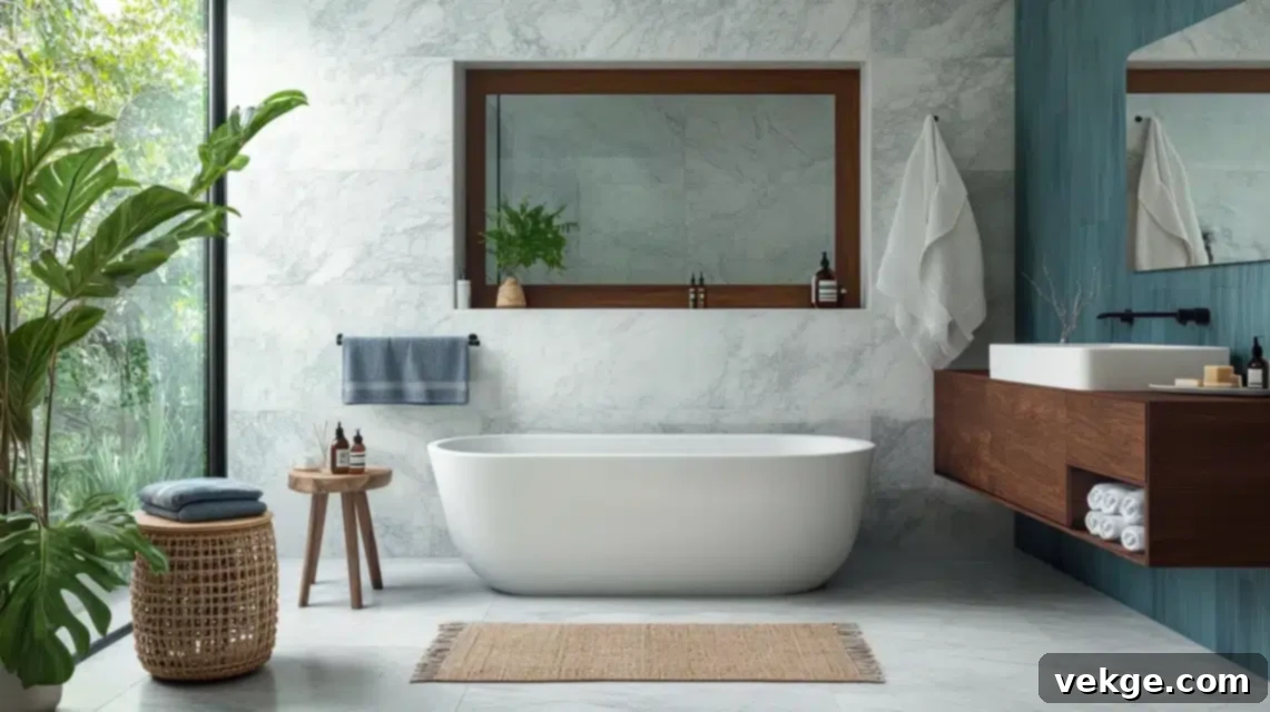 Modern Marble Bathroom with Matte Finish