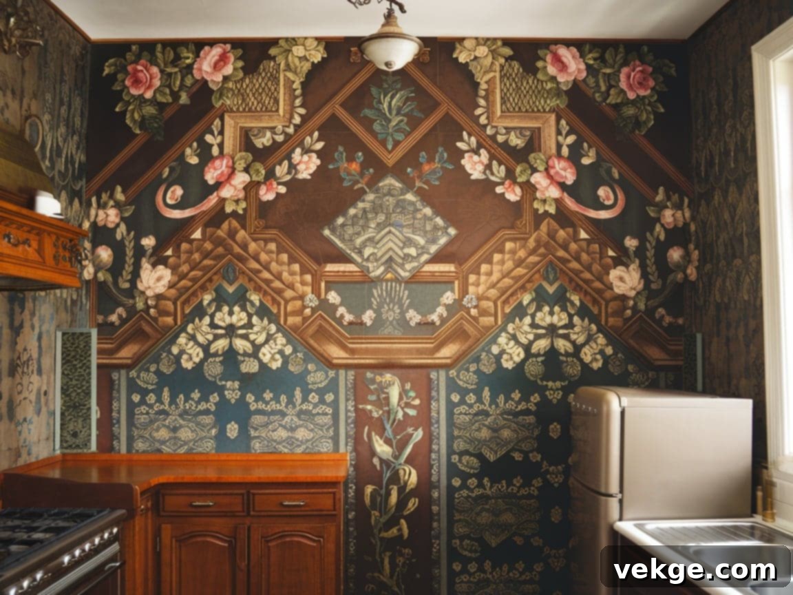 Textured Wall Coverings for Victorian Kitchen