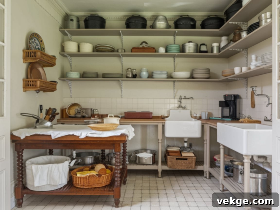 Victorian Servant's Pantry Food Prep Area