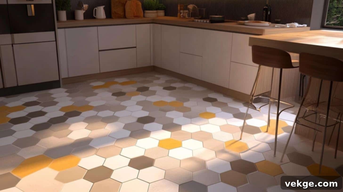Honeycomb Kitchen Floor Tiles
