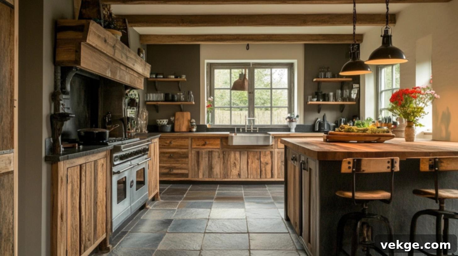 Matte Slate Kitchen Floor Tiles