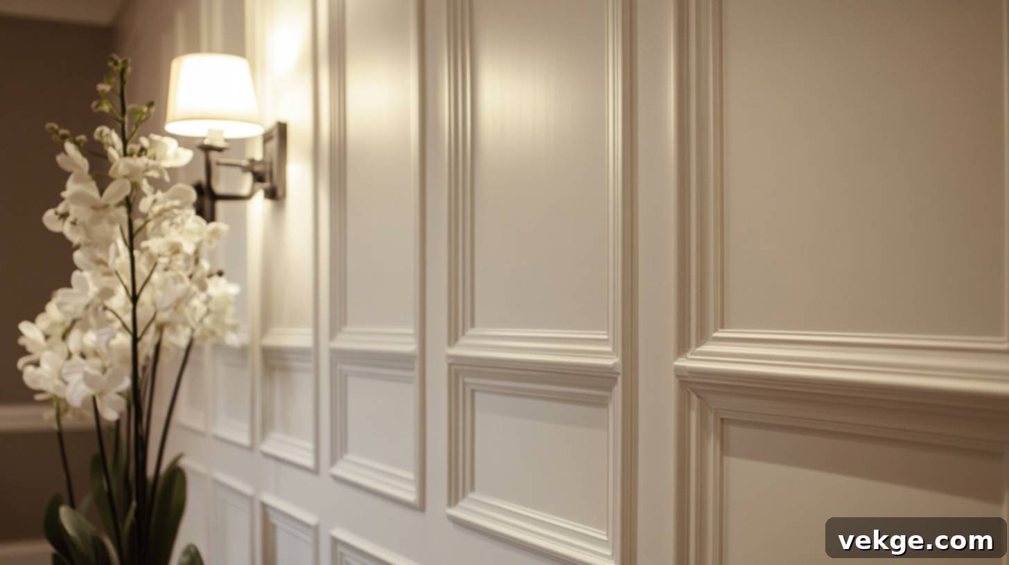 Classic Wainscoting Accent Wall in Kitchen Dining Area