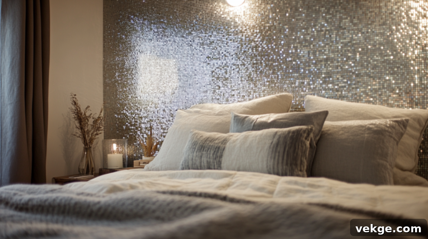 Intricate Mosaic Tile Accent Wall Design