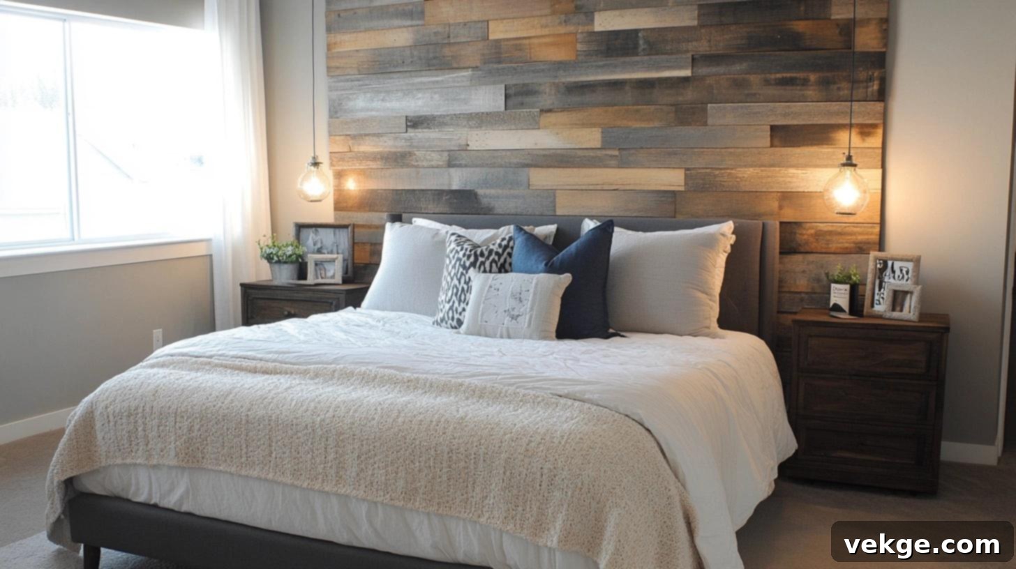 Rustic Reclaimed Wood Accent Wall Texture