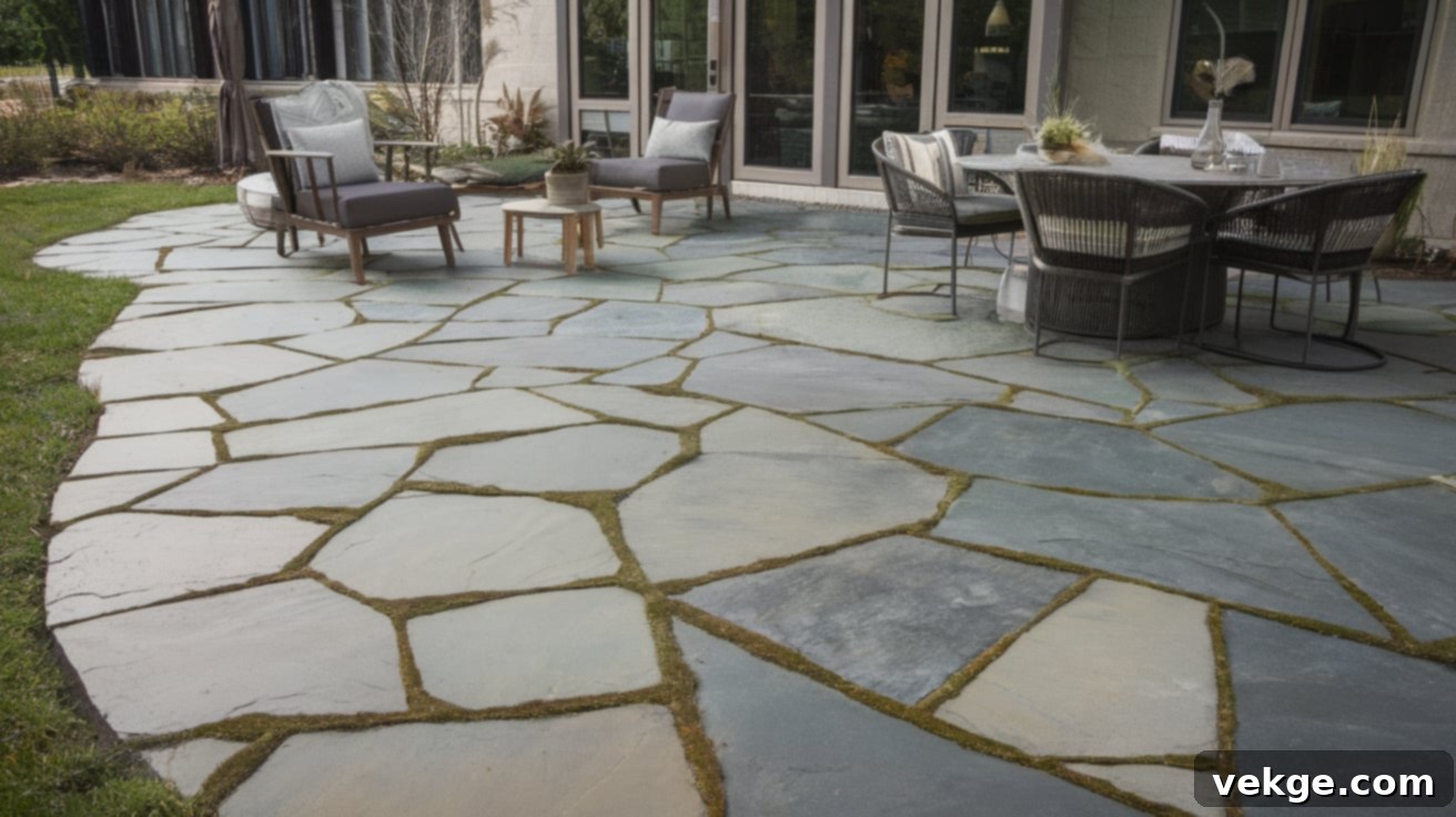 Random Irregular (Flagstone) Style bluestone patio