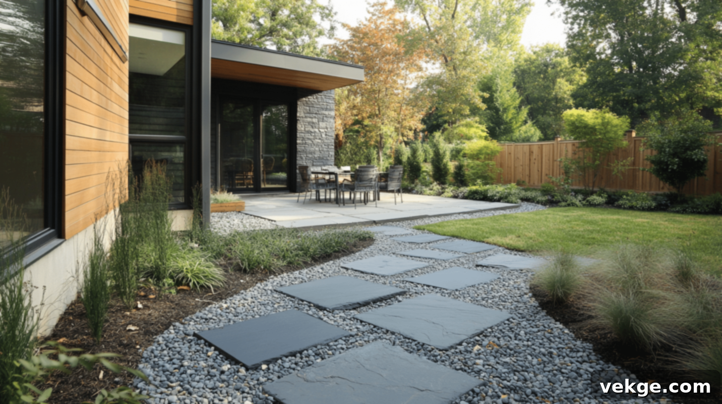 Stepping Stone Style bluestone patio