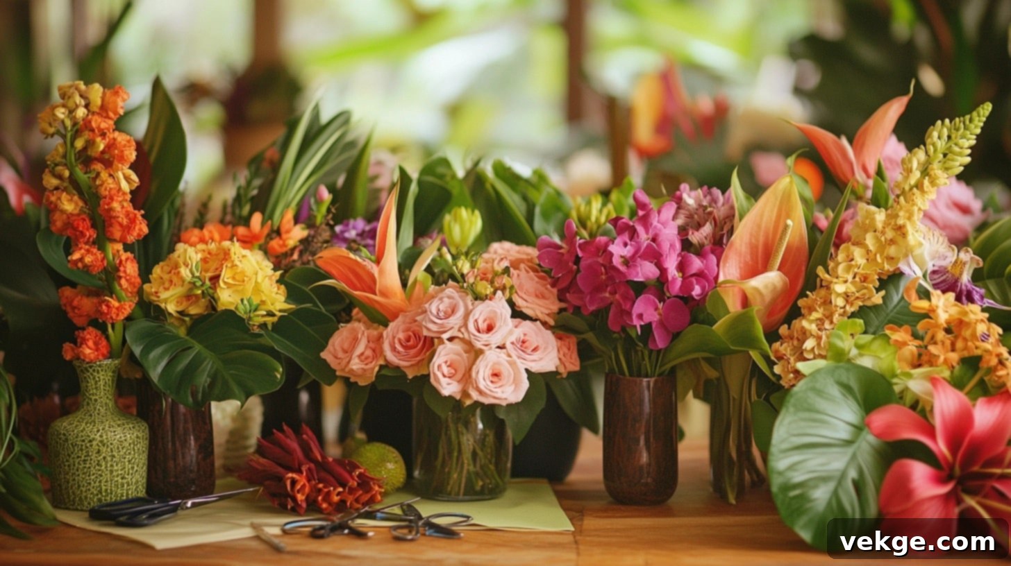 Tropical Flower Arranging (Approx. Budget - $100-$200)