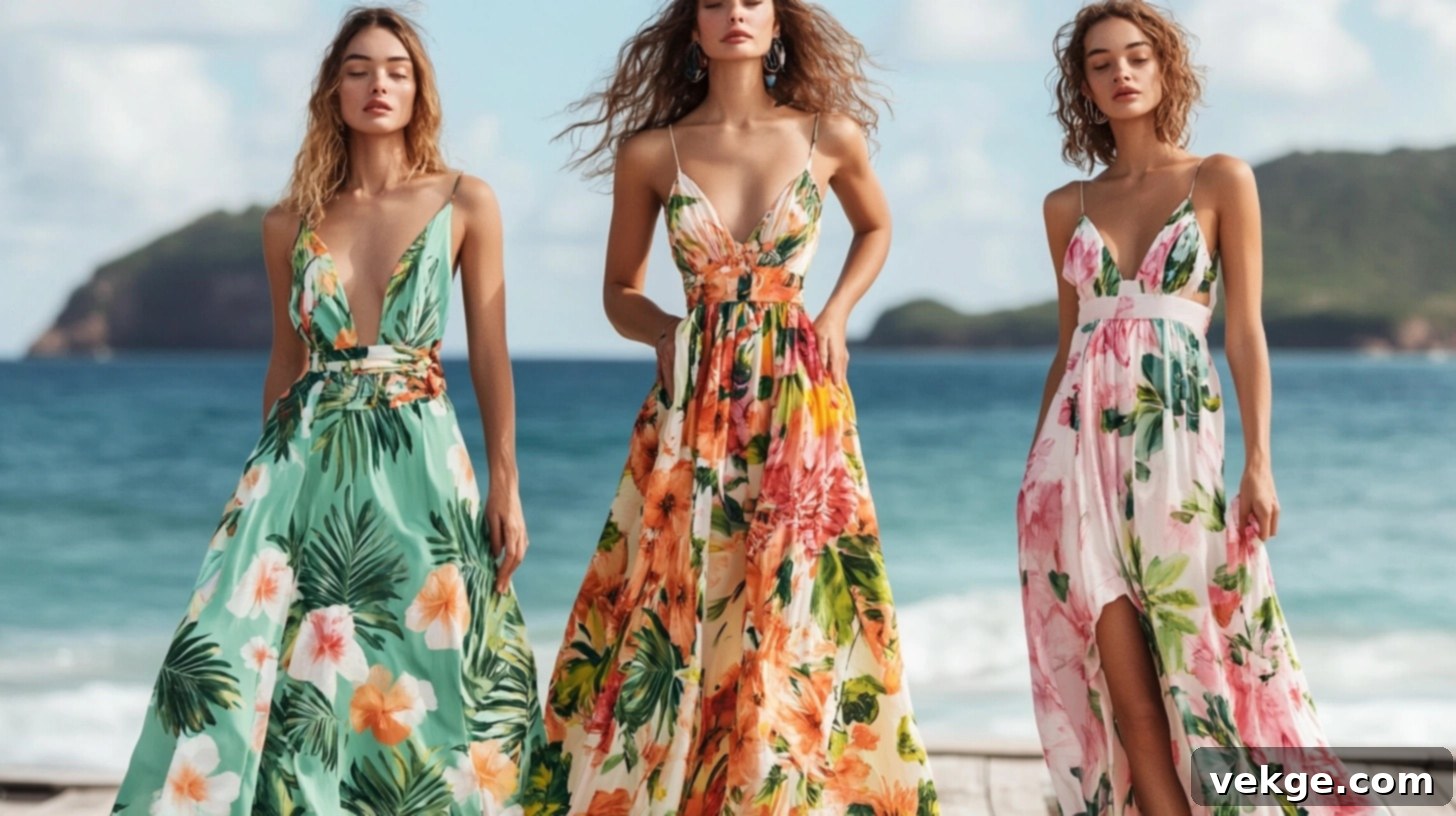Tropical Maxi Dresses for Women