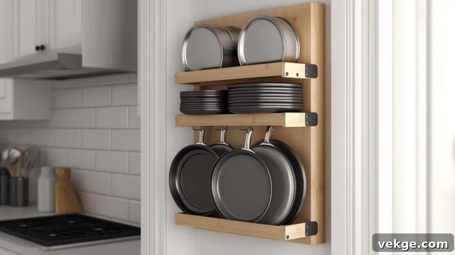 Over-the-Door Baking Pan Organizer for Cabinets