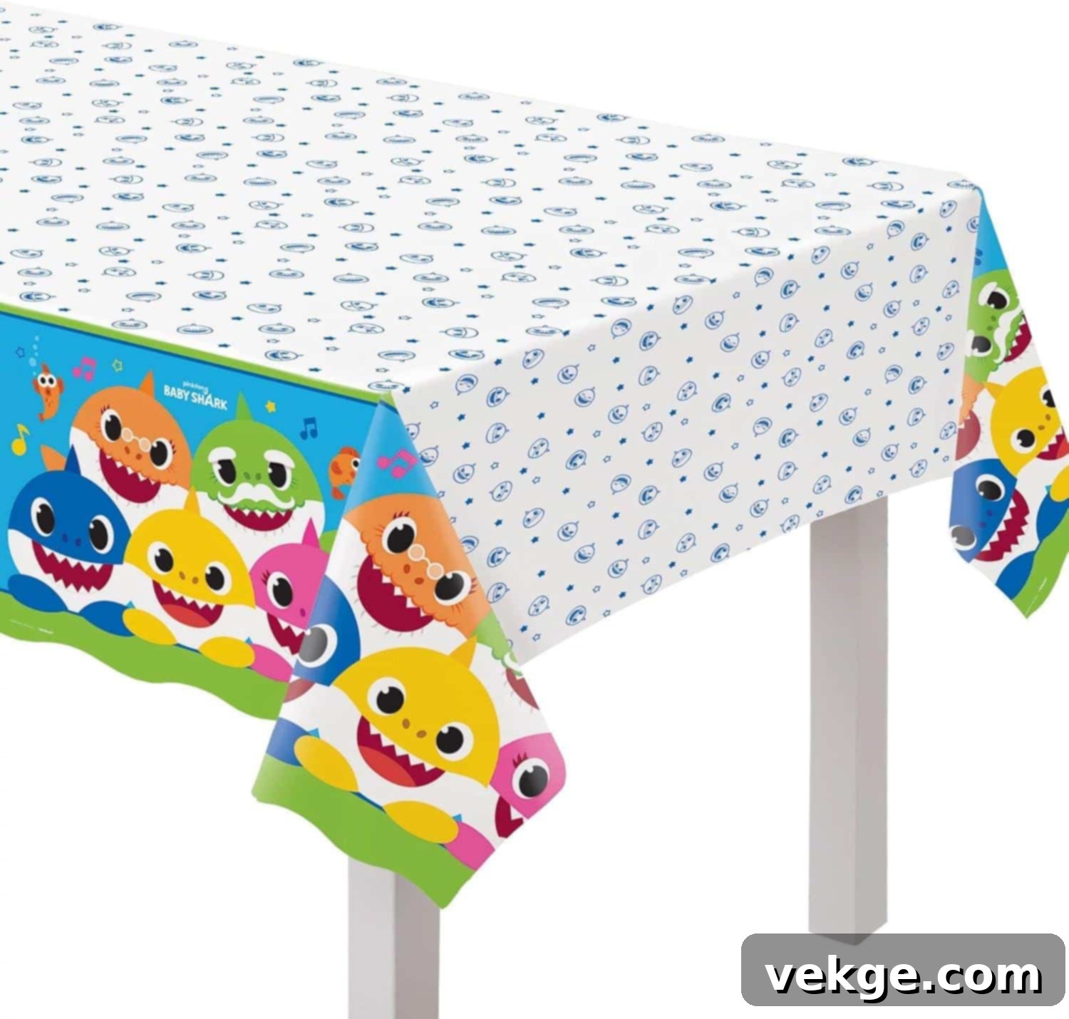 Make Waves: The Ultimate Baby Shark Birthday Party Guide 17 Adorable_Baby_Shark_Plastic_Table_Cover