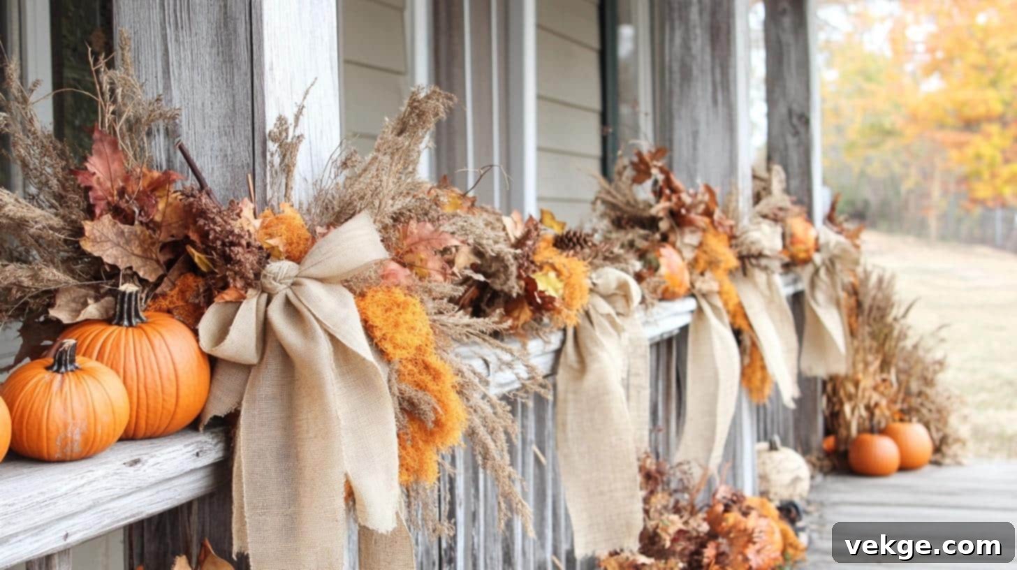 Natural Burlap Ribbons for Rustic Fall Decor
