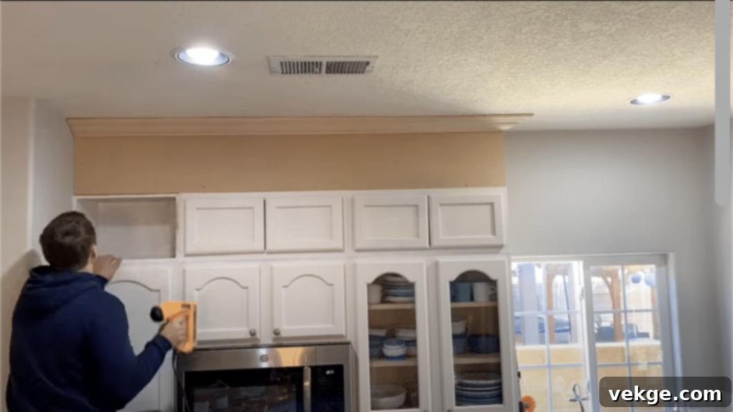 Step 5: Add Panels and Trim to Cabinet Extension