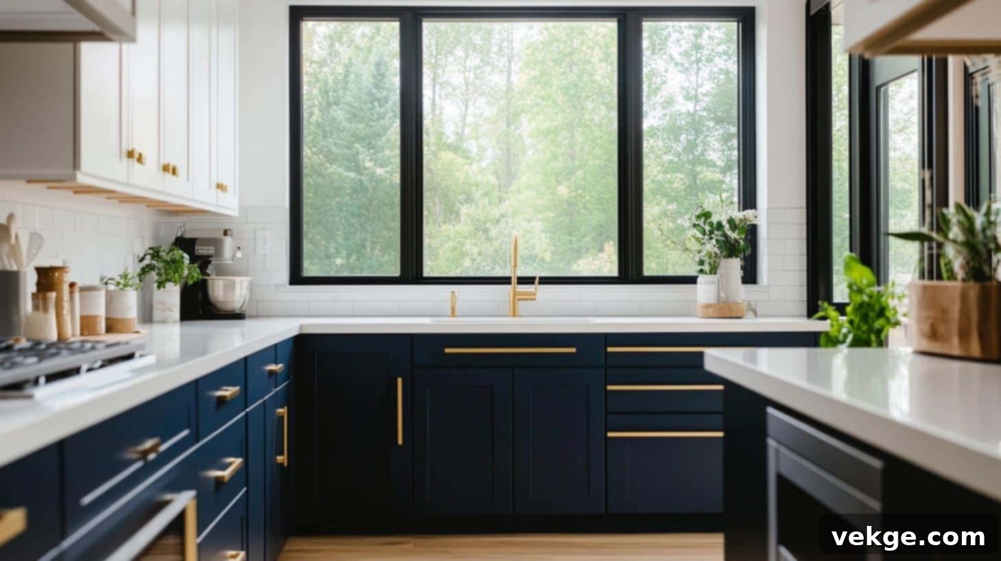 Contrasting Cabinet Colors for Kitchen Extension