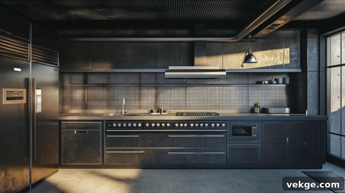 Perforated Metal Cabinet Extensions for Industrial Kitchen