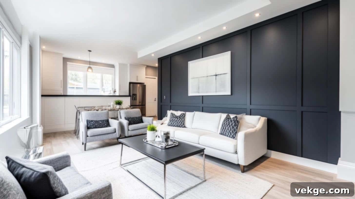 Bold Contrast Board and Batten Wall with Dark Colors