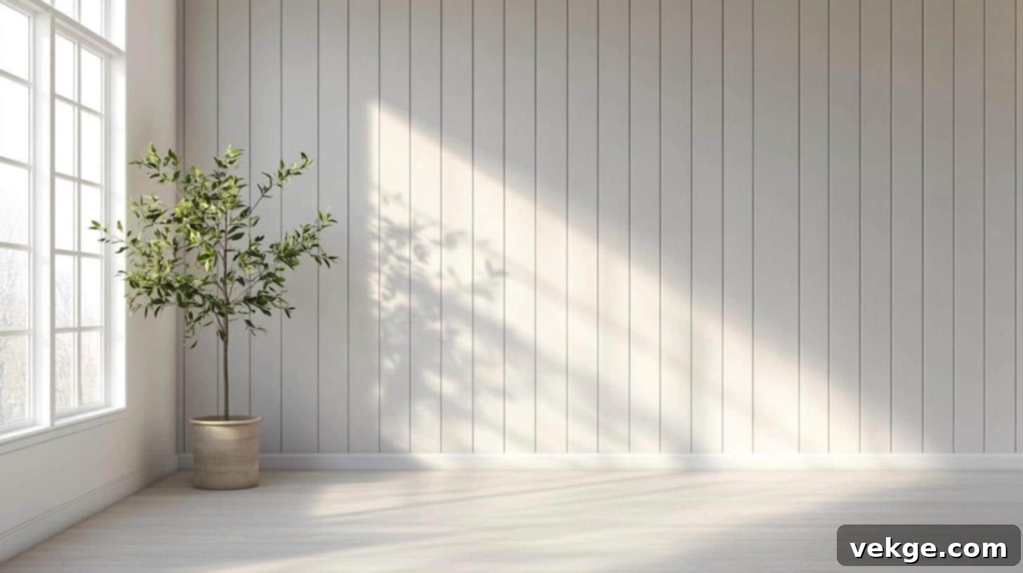 Minimalist Vertical Board and Batten for Taller Ceilings