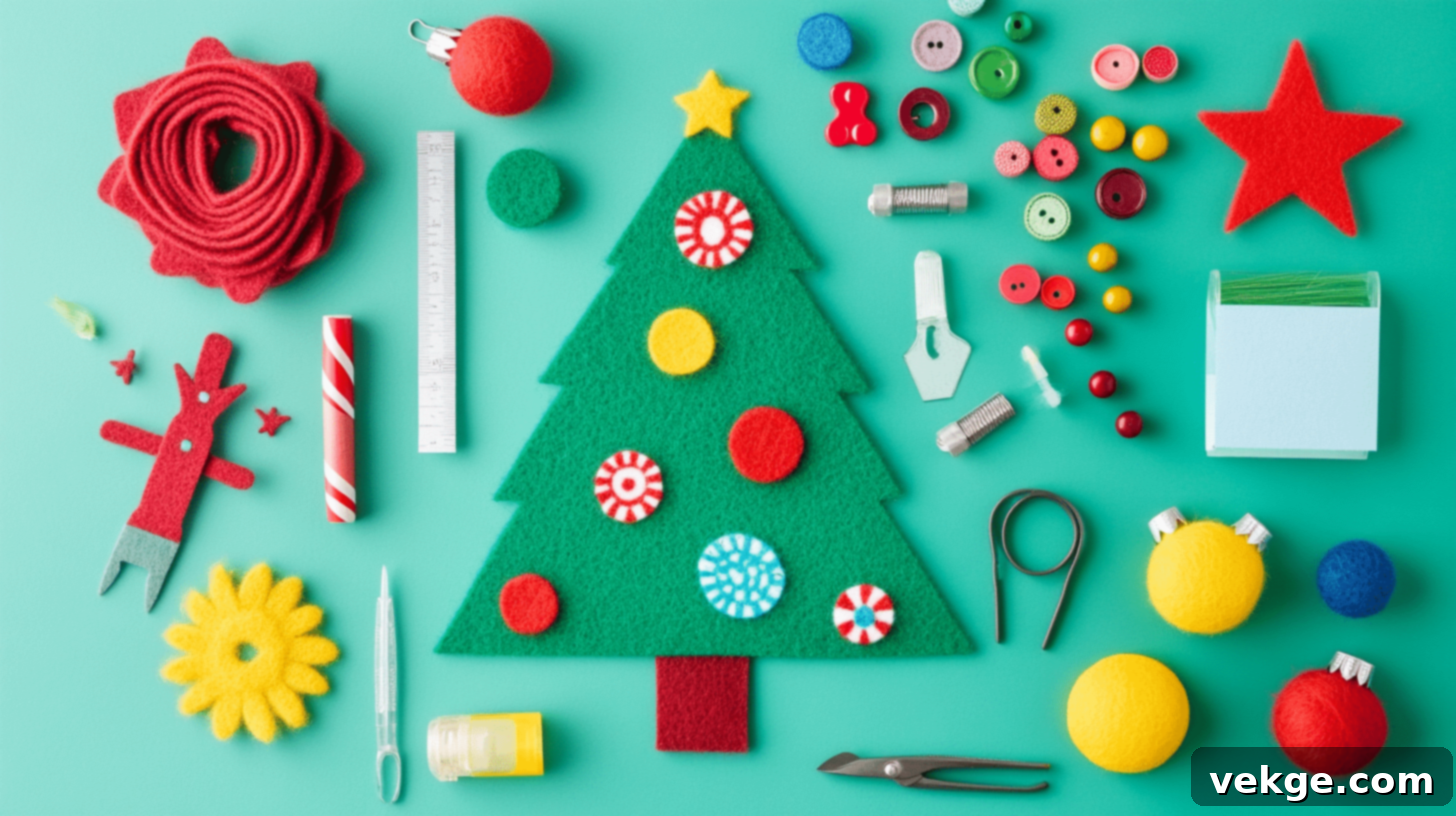 Essential Materials and Items Needed for Your DIY Felt Christmas Tree Project