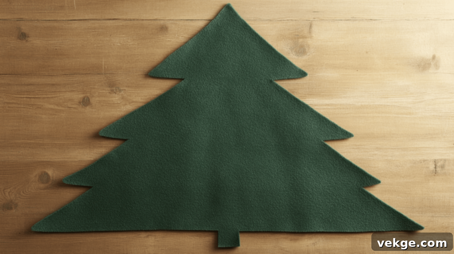Step 1: Create the Felt Christmas Tree Base