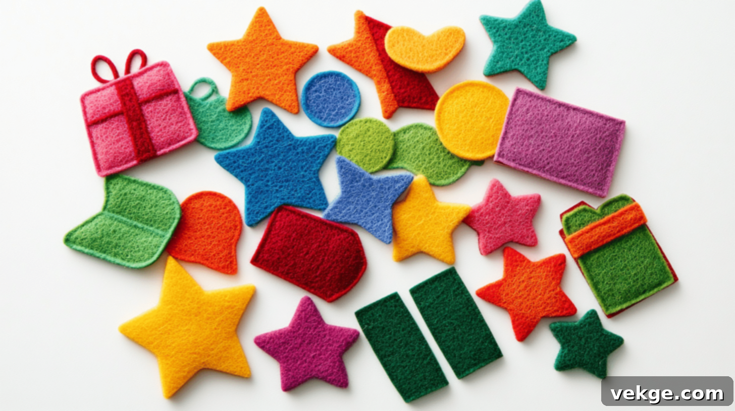 Step 2: Craft Colorful Felt Ornaments for Your Tree