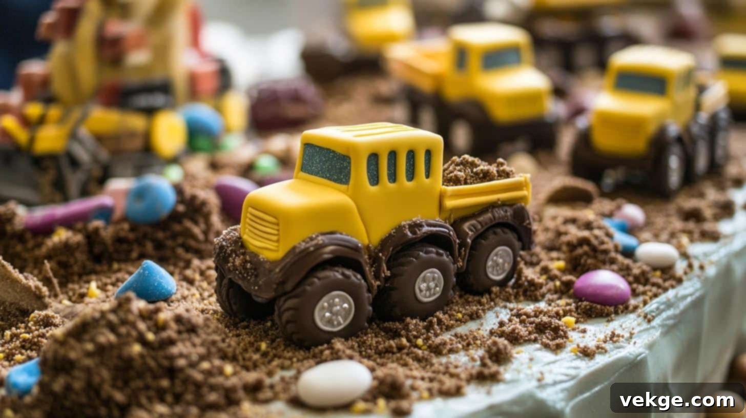 Construction Site Cake Design