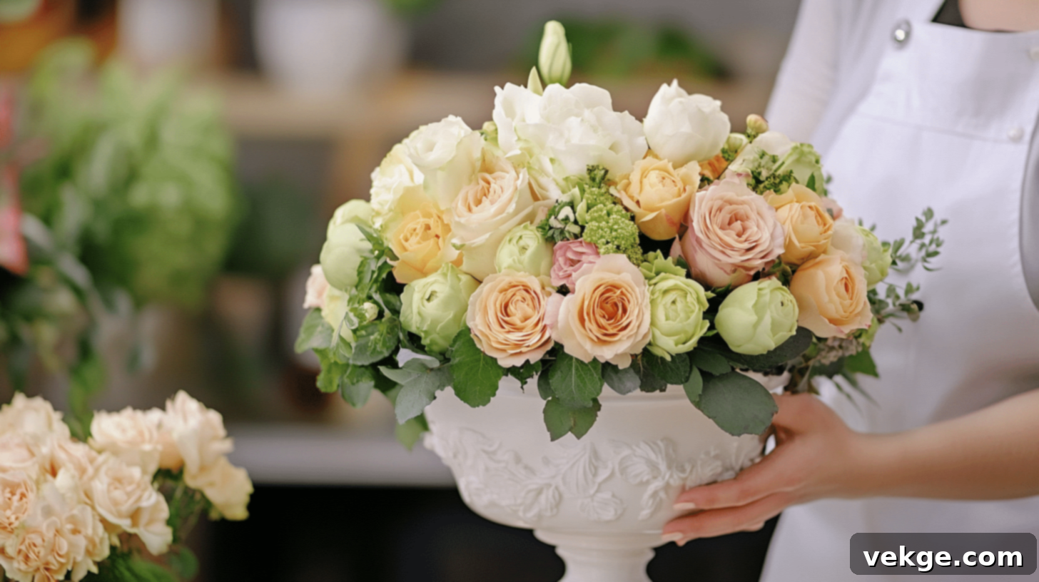 The unique design and versatility of compote dishes for floral arrangements, showcasing how their raised base and wide bowl enhance flower displays and simplify the arranging process.