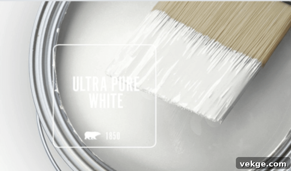 Behr Ultra Pure White 1850 - Brightest Pure White Paint for Trim