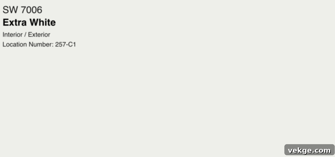Sherwin Williams Extra White SW 7006 - Bright, Crisp White for Modern Trim