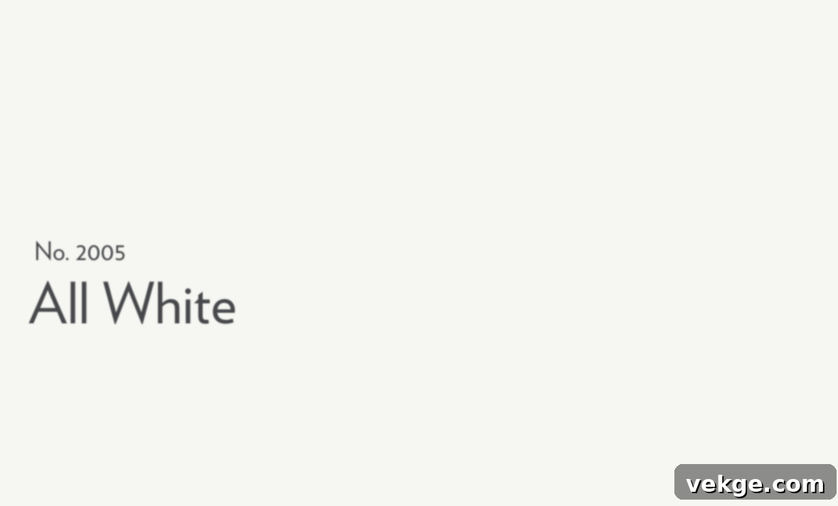 Farrow & Ball All White No 2005 - Pure White Paint for Contemporary Trim