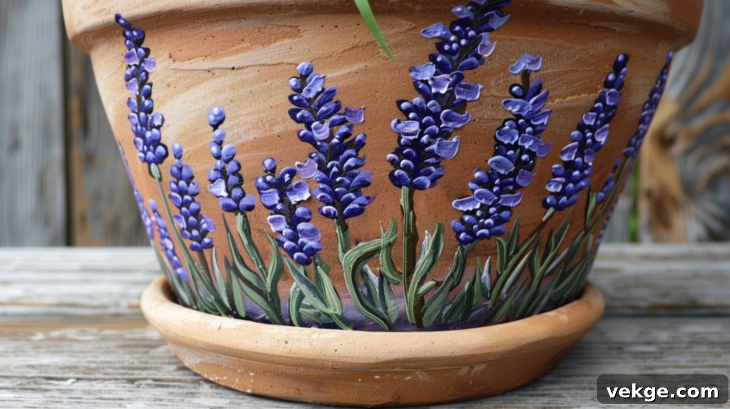 Lavender Stems and Flowers