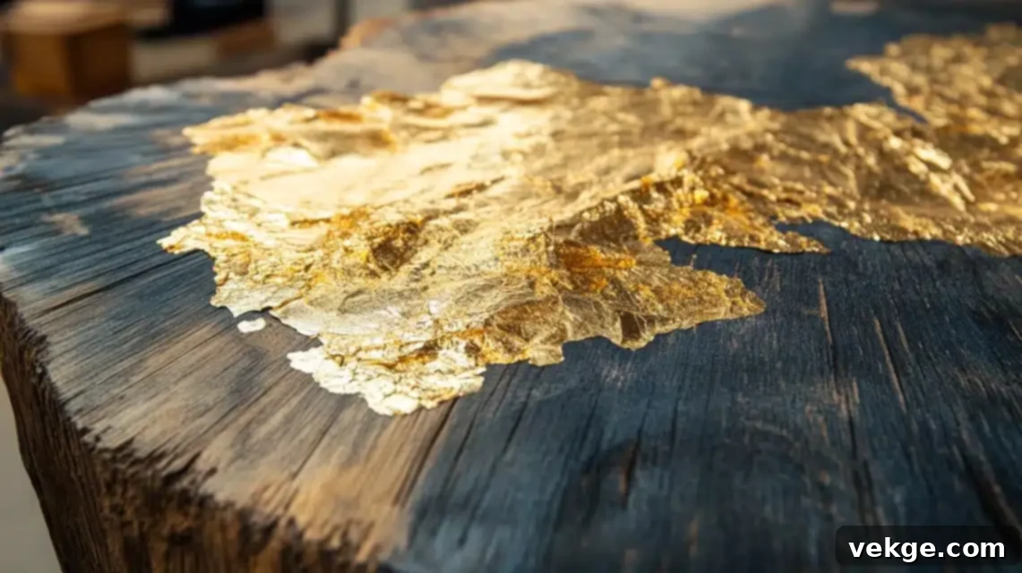 Applying Gold Leaf to Wood
