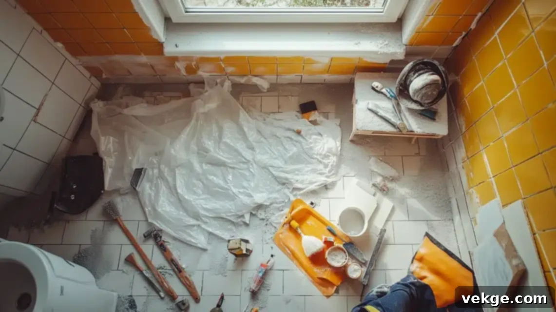 Preparing the Work Area for a DIY Shower Remodel