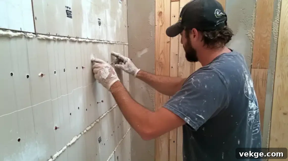 Wall Installation with Cement Backer Boards