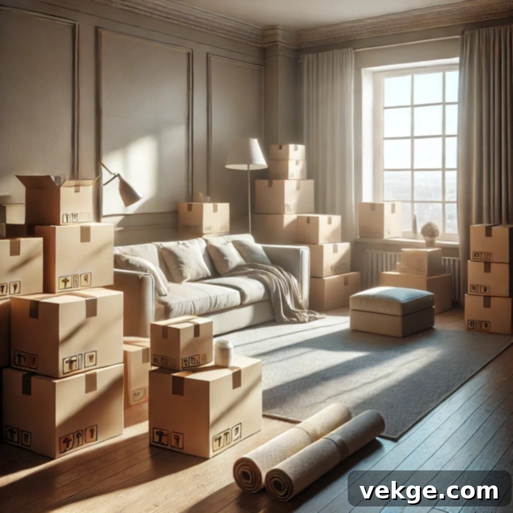 Professional movers carefully loading boxes onto a truck