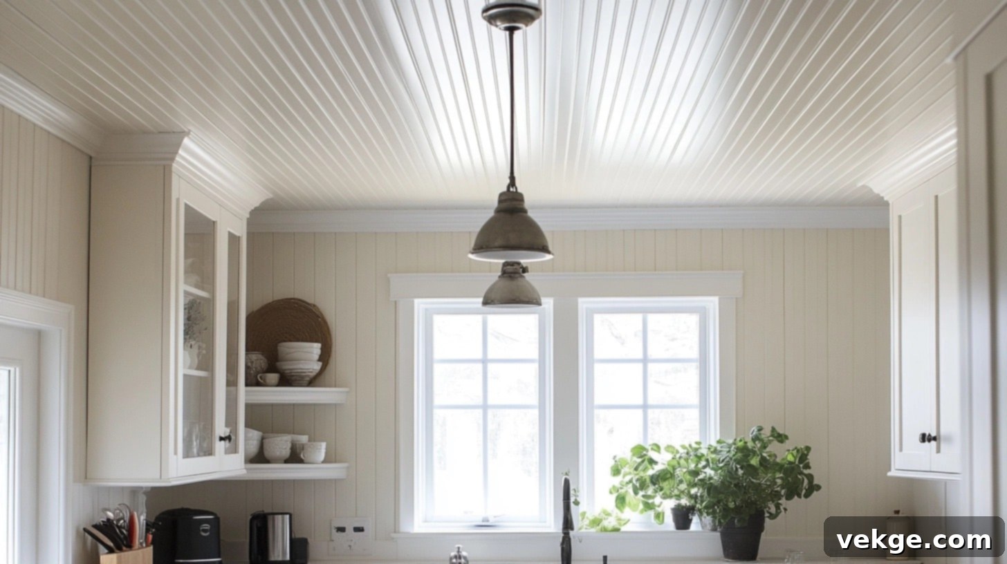 Beadboard Ceiling Extension