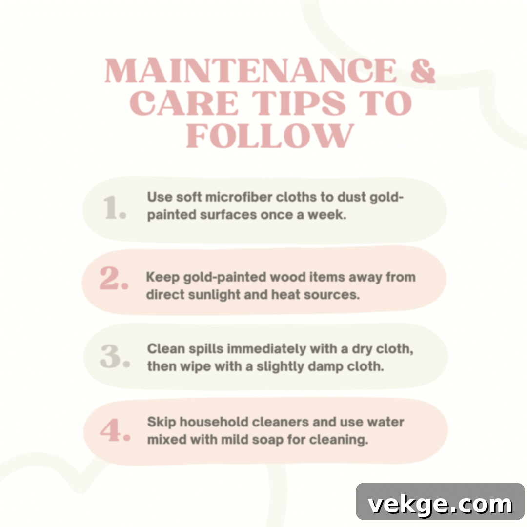 maintenance tips for gold paint