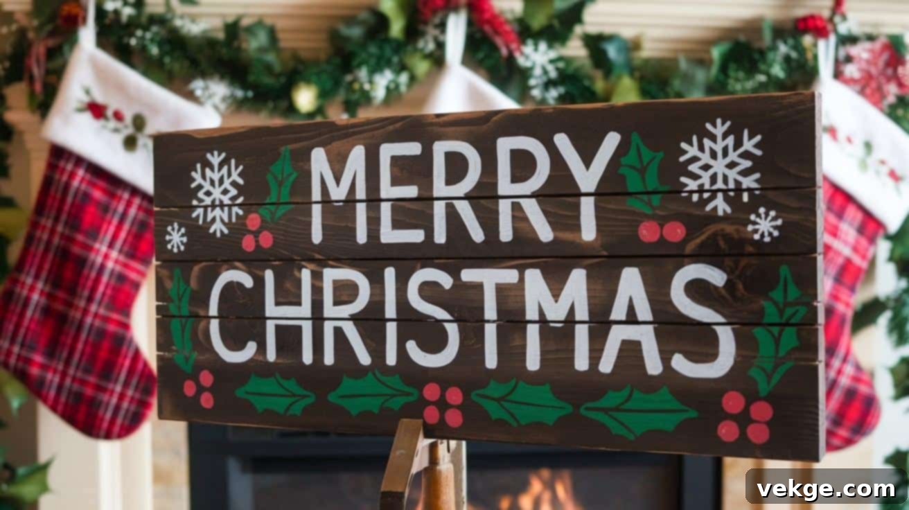 Wooden Christmas Signage - Personalized holiday messages