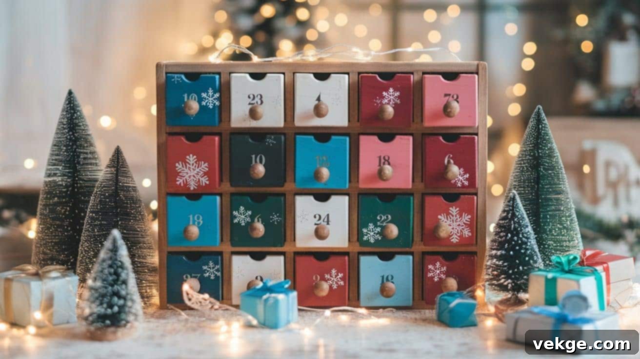 Wooden Advent Calendar - Reusable Christmas countdown