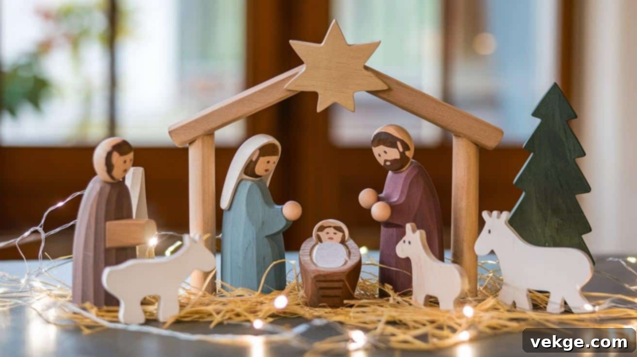 DIY Wooden Nativity Scene - Handmade Christmas spiritual decor