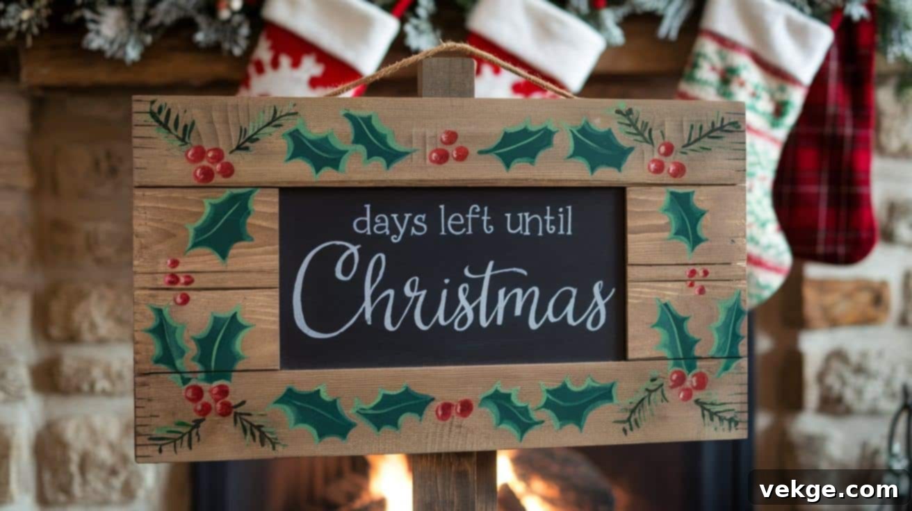 Christmas Countdown Sign - Festive DIY project