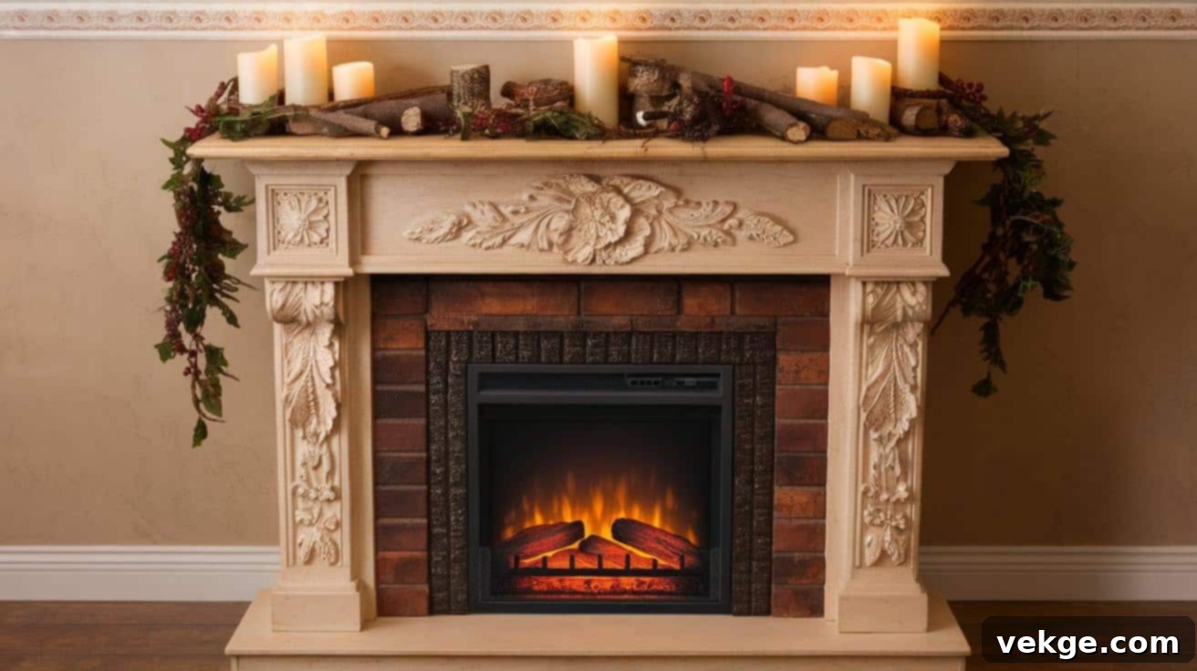 Faux_Fireplace_with_Decorative_Mantle