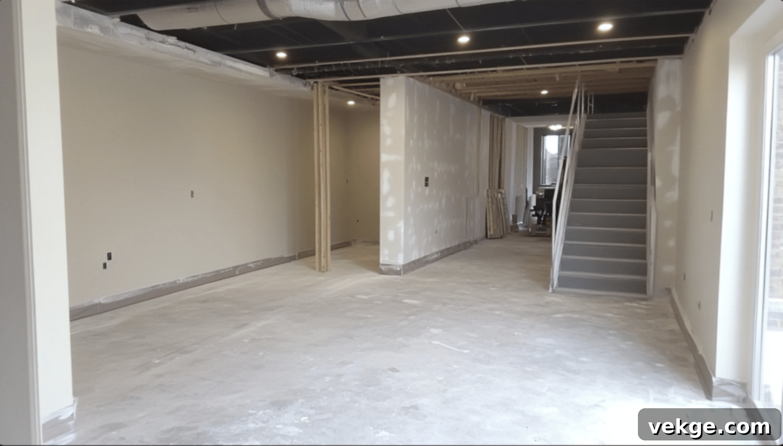 Structural work phase of loft renovation, including floor reinforcement, wall updates, ceiling work, and soundproofing.