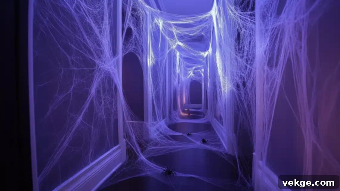 Eerie Spider Web Wonderland - Realistic Halloween Spiderweb Decorations