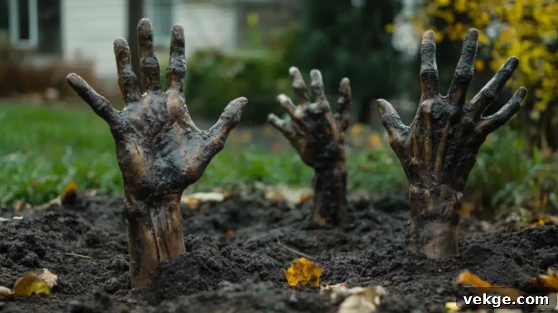 Rising Dead Display - Emerging Zombie Halloween Yard Decor