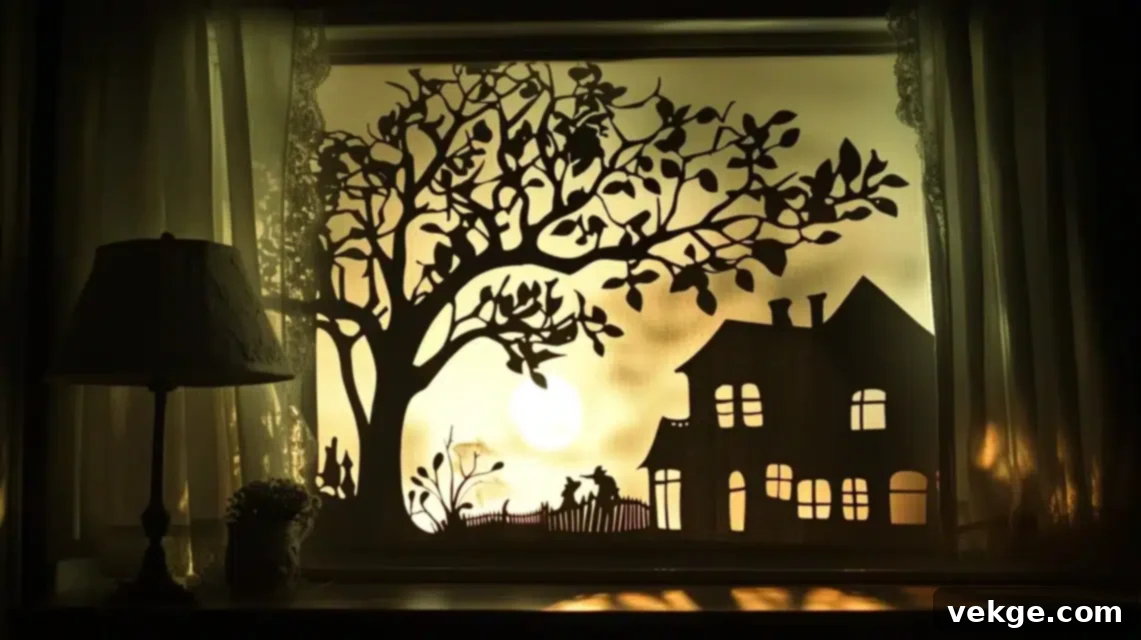 Window Shadow Theatre - Spooky Halloween Silhouette Decorations