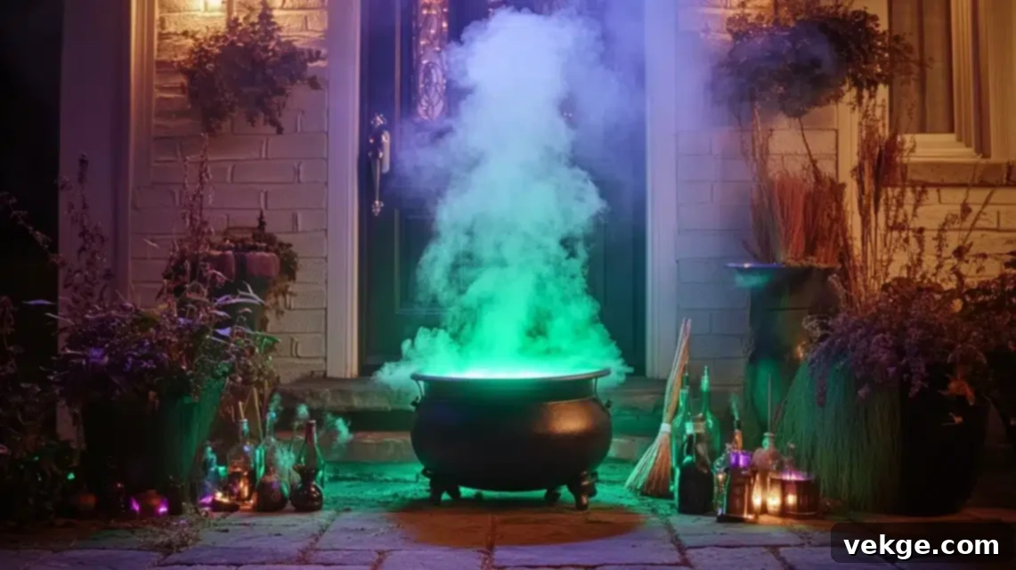 Witch's Brewing Station - Interactive Halloween Cauldron Display